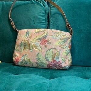 Fossil‎ Floral Tapestry Shoulder Bag Y2K Purse Top Handle Handbag